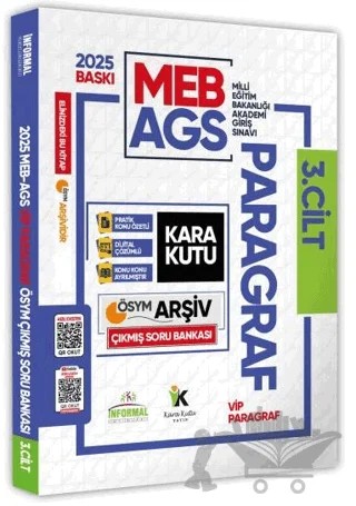 2025 MEB-AGS Türkçenin Kara Kutusu Paragraf 3 VİP ÖSYM Çıkmış Soru Havuzu Bankası Video/PDF Çözümlü – Kolektif – Karakutu Yayın kitap kapağı