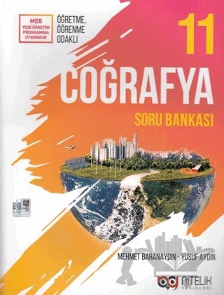 Nitelik 11. Sınıf Coğrafya Soru Kitabı – Mehmet Baranaydın, Yusuf Aydın – Nitelik Yayınları - Bayilik kitap kapağı