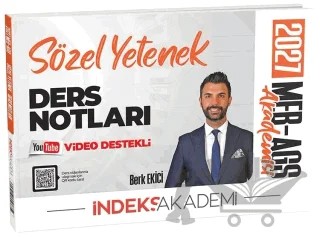 2027 MEB-AGS Akademisi Sözel Yetenek Video Ders Notları – Berk Ekici – İndeks Akademi Yayıncılık kitap kapağı