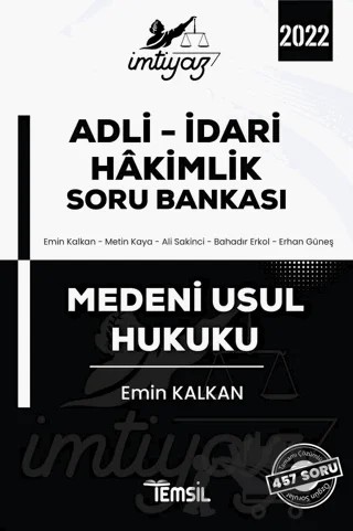 İmtiyaz Medeni Usul Hukuku Adli Hakimlik Soru Bankası – Emin Kalkan – Temsil Kitap kitap kapağı