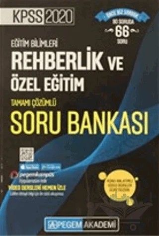 2020 KPSS Eğitim Bilimleri Tamamı Çözümlü Modüler Soru Bankası - Eğitim Bilimleri Rehberlik ve Özel Eğitim – Kolektif – Pegem Akademi Yayıncılık kitap kapağı