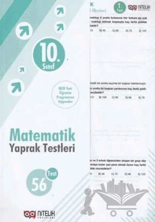 10. Sınıf Matematik 56 Yaprak Test – Kolektif – Nitelik Yayınları - Bayilik kitap kapağı