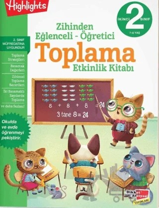 2. Sınıf Zihinden Eğlenceli-Öğretici Toplama Etkinlikleri – Kolektif – Dikkat Atölyesi Yayınları kitap kapağı