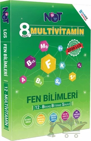 8. Sınıf LGS 1. Dönem Fen Bilimleri Multivitamin 12 Branş Bitirme Sınavı – Kolektif – Bi Not Yayınları kitap kapağı