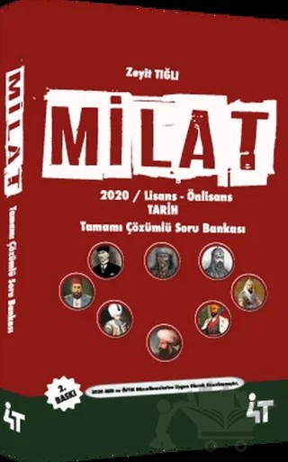 2020 Milat Tarih Tamamı Çözümlü Soru Bankası – Zeyit Tığlı – 4T Yayınları kitap kapağı