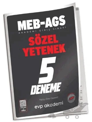 MEB-AGS Sözel Yetenek 5 Deneme Çözümlü – Kollektif – EVP Akademi kitap kapağı