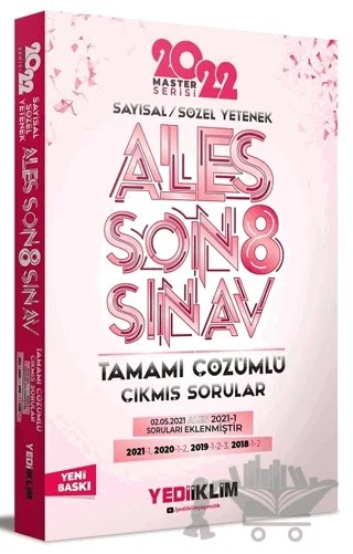 2022 ALES Master Son 8 Sınav Çıkmış Sorular Çözümlü – Kolektif – Yediiklim Yayınları kitap kapağı