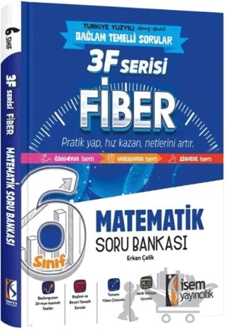 6. Sınıf Matematik 3F Fiber Soru Bankası – Erkan Çelik – İSEM Yayıncılık kitap kapağı
