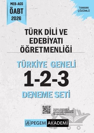 2026 MEB AGS ÖABT Türk Dili ve Edebiyatı Öğretmenliği Tamamı Çözümlü Türkiye Geneli 1-2-3 (3'lü Deneme Seti) – Kolektif – Pegem Akademi Yayıncılık kitap kapağı