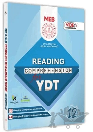 2025 YDT MEBİ İngilizce 12. Sınıf Reading Okuma-Anlama Kitabı Soru Bankası Video Çözümlü – Kolektif – Karakutu Yayın kitap kapağı