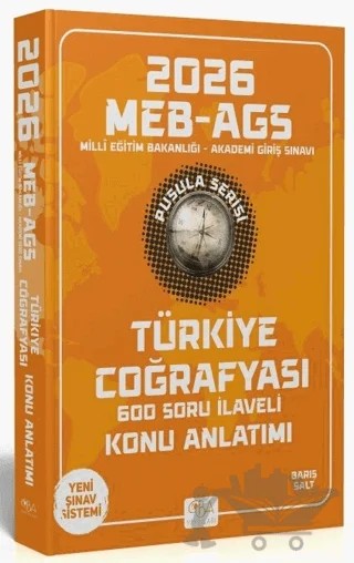 2026 MEB-AGS Türkiye Coğrafyası Konu Anlatımı Pusula Serisi – Barış Salt – CBA Akademi kitap kapağı