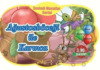 Ağustosböceği ile Karınca - Sevimli Masallar Serisi – Kolektif – Yakamoz Yayınevi kitap kapağı