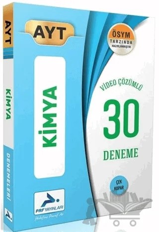 AYT Kimya Video Çözümlü 30 Deneme – Kolektif – Paraf Yayınları kitap kapağı