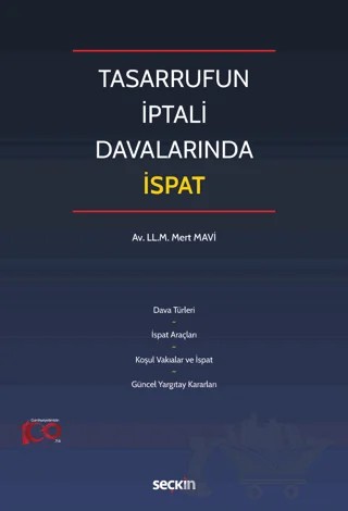 Tasarrufun İptali Davalarında İspat – Mert Maviş – Seçkin Yayıncılık kitap kapağı