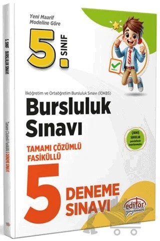 5. Sınıf Bursluluk Sınavı Tamamı Çözümlü 5 Deneme Sınavı – Kollektif – Editör Yayınevi kitap kapağı