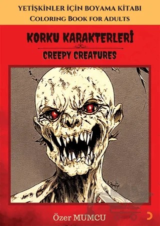 Korku Karakterleri - Yetişkinler için Boyama Kitabı – Özer Mumcu – Cinius Yayınları kitap kapağı