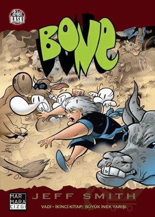 Bone 2: Vadi - Büyük İnek Yarışı – Jeff Smith – Marmara Çizgi kitap kapağı