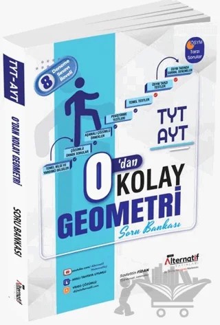TYT-AYT 0'dan Kolay Geometri Soru Bankası – Sadettin Fidan – Alternatif Yayınları kitap kapağı