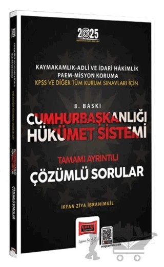 2025 Cumhurbaşkanlığı Hükümet Sistemi Çözümlü Sorular – İrfan Ziya İbrahimgil – Yargı Yayınevi kitap kapağı