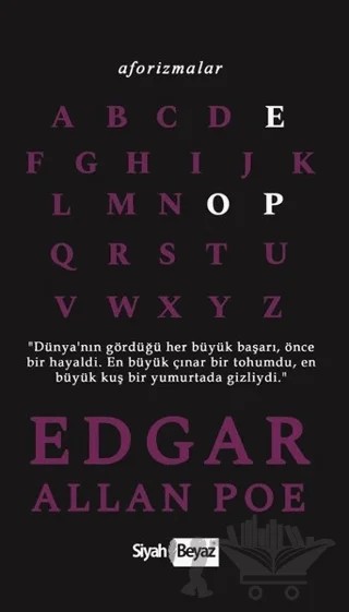Aforizmalar – Edgar Allan Poe – Siyah Beyaz Yayınları kitap kapağı