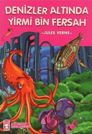 Deniz Altında 20000 Fersah – Jules Verne – Timaş Çocuk kitap kapağı