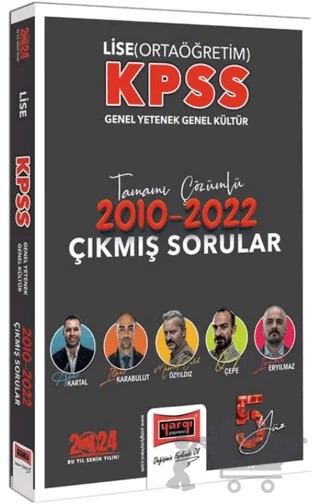 Yargı Yayınları 2024 KPSS GY-GK Lise (Ortaöğretim) Tamamı Çözümlü 2010-2022 Çıkmış Sorular – Kolektif – Yargı Yayınevi kitap kapağı