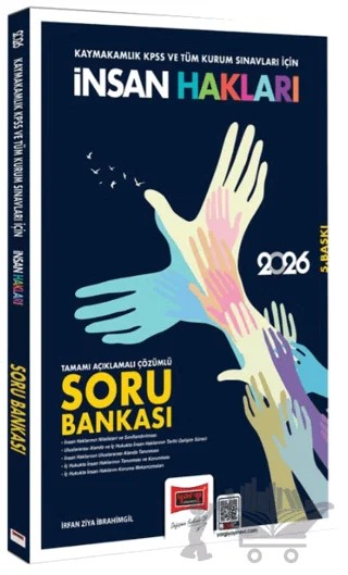 2026 Kaymakamlık KPSS ve Tüm Kurum Sınavları İçin İnsan Hakları Soru Bankası – İrfan Ziya İbrahimgil – Yargı Yayınevi kitap kapağı