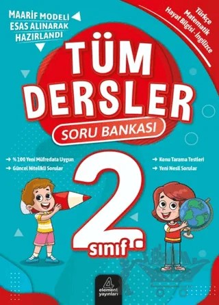 2. Sınıf Tüm Dersler Soru Bankası – Yunus Emre Çekiç – 4 Element Yayınları kitap kapağı