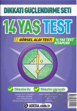 Dikkati Güçlendirme Seti 14 Yaş Test – Osman Abalı – Adeda Yayınları kitap kapağı