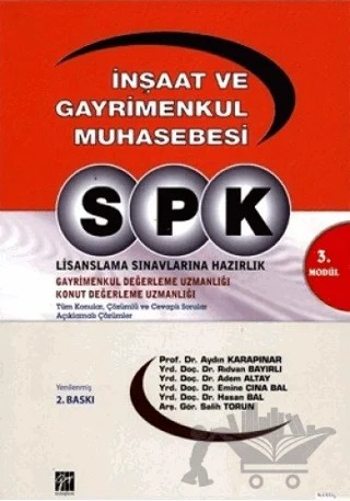 SPK 3. Modül - İnşaat ve Gayrimenkul Muhasebesi – Adem Altay, Aydın Karapınar, Emine Çına Bal, Rıdvan Bayırlı – Gazi Kitabevi kitap kapağı