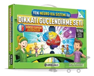 Yeni Neuro-Via Sistemi ile Dikkati Güçlendirme Seti 10 Yaş (3 Kitap) – Osman Abalı – Adeda Yayınları kitap kapağı