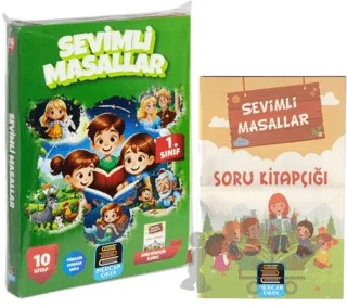 1. Sınıf Okuma Seti Sevimli Masallar 10 Kitap + Soru Kitapçığı İlaveli – Ekrem Aytar – Mercan Okul Yayınları kitap kapağı