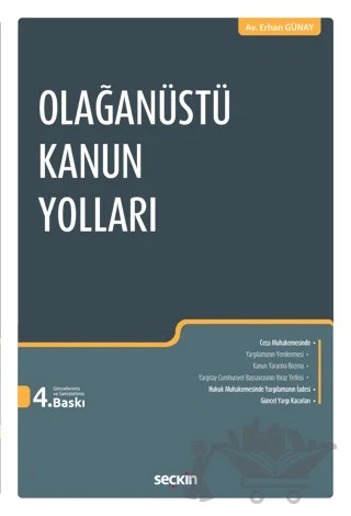 Olağanüstü Kanun Yolları – Erhan Günay – Seçkin Yayıncılık kitap kapağı