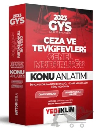 2023 GYS Adalet Bakanlığı Ceza ve Tevkifevleri Genel Müdürlüğü Konu Anlatımı – Kolektif – Yediiklim Yayınları kitap kapağı