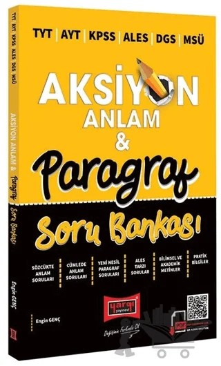 Yargı Yayınları 2022 TYT AYT KPSS ALES DGS MSÜ Aksiyon Anlam & Paragraf Soru Bankası – Engin Genç – Yargı Yayınevi kitap kapağı