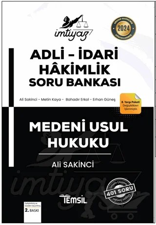 İmtiyaz Adli - İdari Hakimlik Medeni Usul Hukuku Soru Bankası – Ali Sakinci – Temsil Kitap kitap kapağı