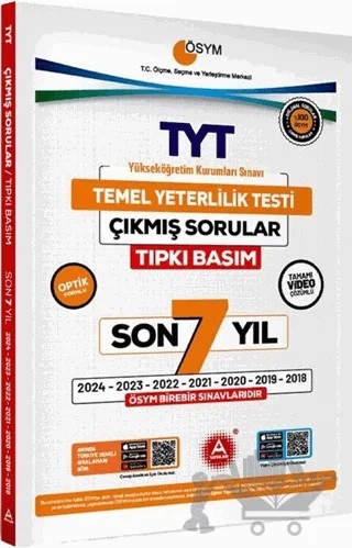 TYT Son 7 Yıl Tıpkı Basım Çıkmış Sorular – Kolektif – A Yayınları kitap kapağı