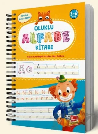 Alfabe Yazı Kitabı Sihirli Uçan Kalemli Oluklu (Kabartmalı) Yazmayı Kolayca Öğreten Kitap – Hüseyin Demir – Dikkat Atölyesi Yayınları kitap kapağı
