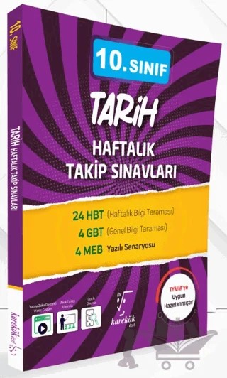 10. Sınıf Tarih Haftalık Takip Sınavları – Yasin Kalemci – Karekök Yayıncılık kitap kapağı