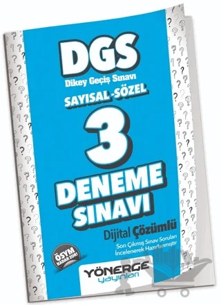 DGS 3 Deneme Çözümlü – Kolektif – Yönerge Yayınları kitap kapağı