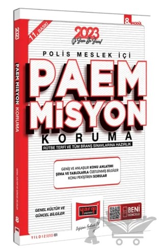 Yargı Yayınları 2023 Polis Meslek İçi PAEM Misyon Koruma Yıldız Serisi Genel Kültür Güncel Bilgiler 8. Modül – Kolektif – Yargı Yayınevi kitap kapağı