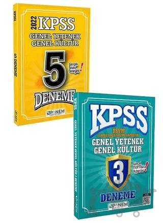 KPSS Genel Yetenek Genel Kültür Çözümlü 5 Deneme+ 3 Deneme – Kolektif – Panem Yayınları kitap kapağı