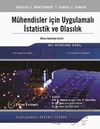 Mühendisler İçin Uygulamalı İstatistik ve Olasılık – Douglas C. Montgomery, George C. Runger – Palme Yayıncılık kitap kapağı