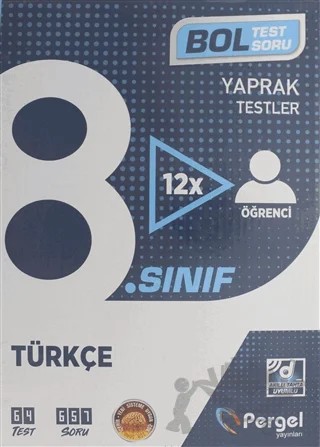 8. Sınıf Türkçe Kutu Test – Kolektif – Pergel Yayınları kitap kapağı