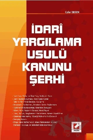 İdari Yargılama Usulü Kanunu Şerhi – Cafer Ergen – Seçkin Yayıncılık kitap kapağı
