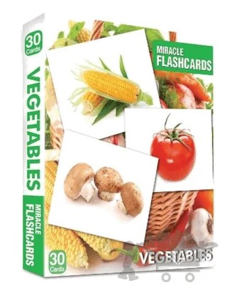 Miracle Flashcards - Vegetables Box 30 Cards – Kolektif – MK Publications kitap kapağı
