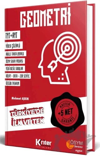 TYT AYT Geometri 5 Net Garanti – Mehmet Aşkın – Kriter Akademi kitap kapağı