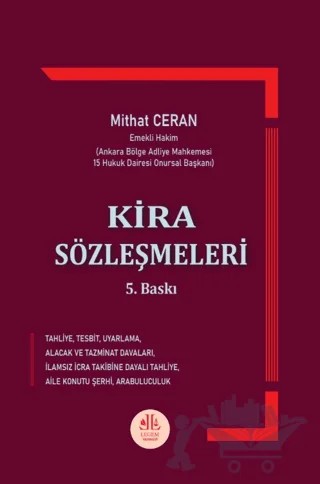 Kira Sözleşmeleri – Mithat Ceran – Legem Yayınevi kitap kapağı