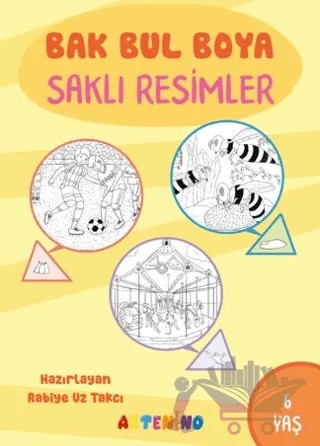 Bak Bul Boya – Saklı Resimler 6 Yaş – Rabiye Uz Takcı – Artenino Yayıncılık kitap kapağı