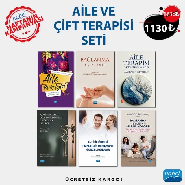 AİLE VE ÇİFT TERAPİSİ SETİ – Mark Rivett, Eddy Street . Ahmet Önem, Betül Çebi, Bilal Kaya, Büşra Vural Şenel, Cansu Bozer, Emin Yorgun, Filiz Yurtal, Fulya Cenkseven Önder, Gülşah Selin Tümkaya, Hülya Arslantaş, İbrahim Tanış, İnanç Eti, Mehmet Ayhan Cöngöloğlu Merve Yavuz, Münire Aydilek Çiftçi, Nazlı Akdeniz, Nazmiye Temiz – Haftanın Kampanyası kitap kapağı